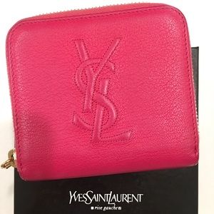 YSL Bifold Wallet in Fushia